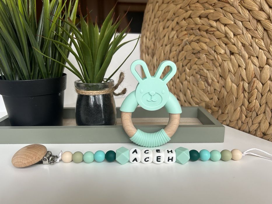 Клипс за биберон; държач; гризалка