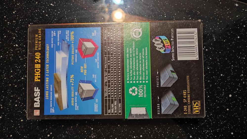 Лот от 3 бр. VHS видеокасети BASF PHG HiFi 240 (E-240) – Нови
