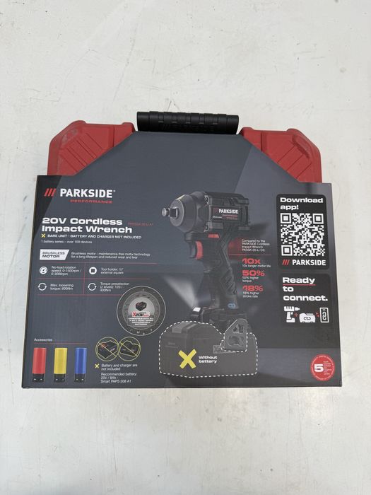 Cutie valiza geanta pistol masina insurubat impact 20V Parkside neagra 600 Nm Performance