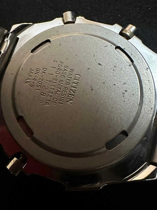 Ceas citizen dx-2051 gri fata spate lateral unghi inchis