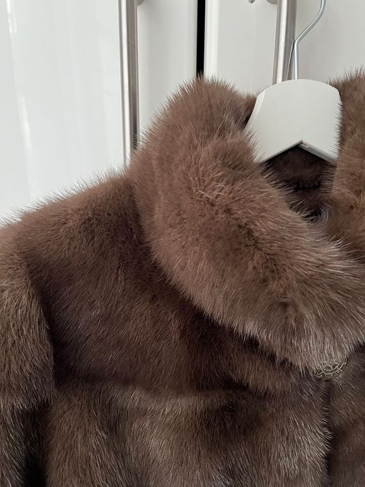 Haina blana vizon naturala m/l