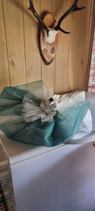 Decorațiuni nuntă + V decorare mașină + porumbei cu fundă