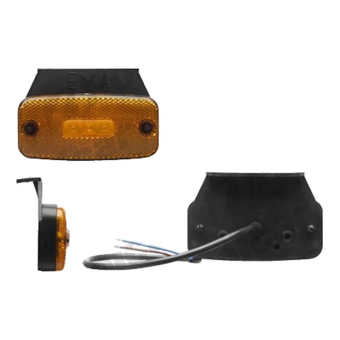 Lampa gabarit auto BestAutoVest 24V dreptunghiulara Portocaliu cu LED, 110x53mm, cu suport fixare, 1 buc
