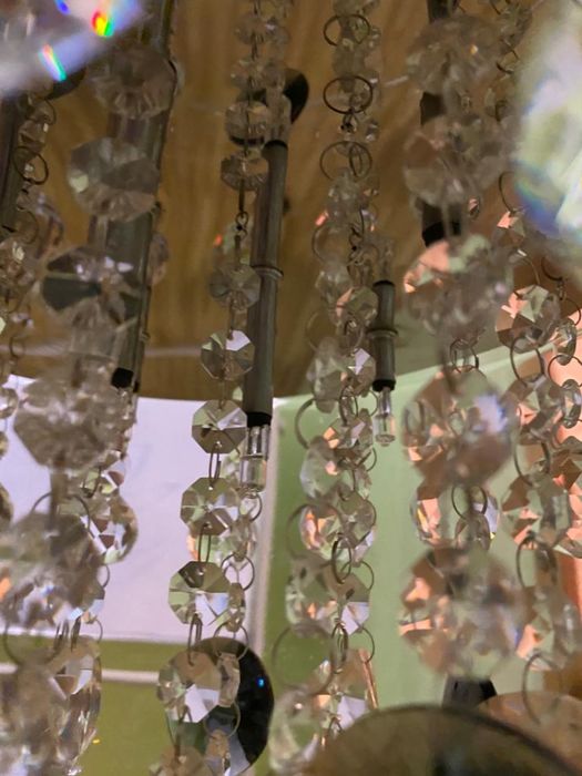 Стеклянная люстра с хрусталем (4шт)