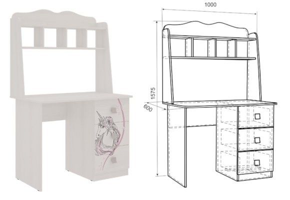 Модульная стенка для девочек