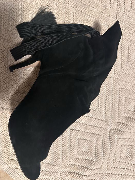 Botine de vara negre din piele
