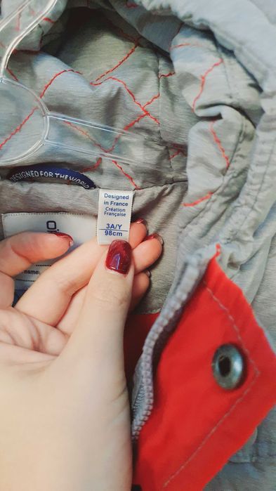 Детско яке Okaidi размер 98 и зимна шапка Okaidi