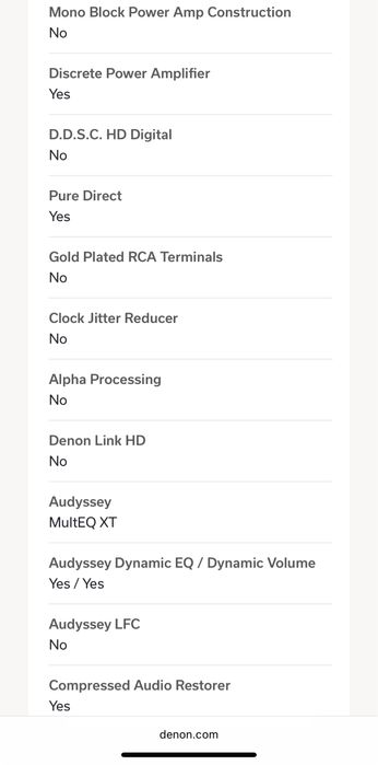 Denon AVR x2400h 7.2 канален 4K Аудио-видео ресивър с Dolby Atmos