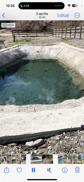 Teren de vanzare cu bazin pastravarie Valea Stanii Cheia langa rau