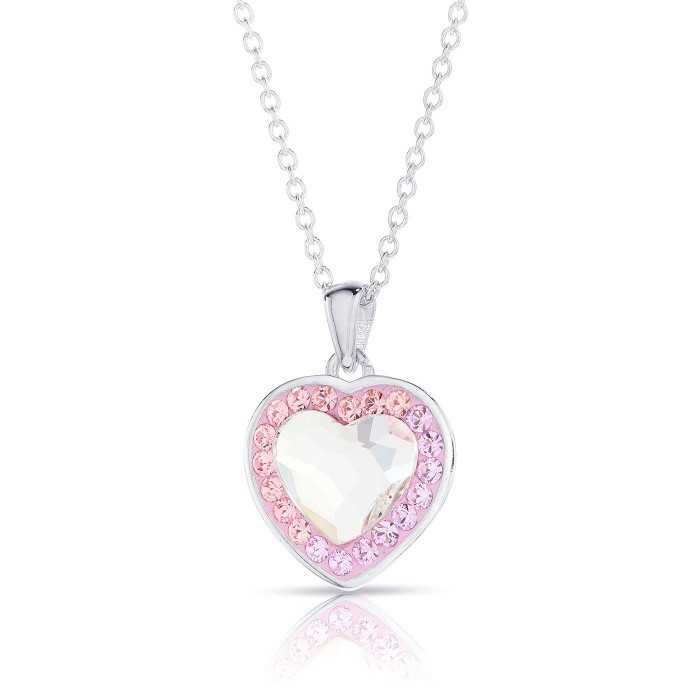 Дамскo Сребърно Колие със Сърце Сваровски/SWAROVSKI