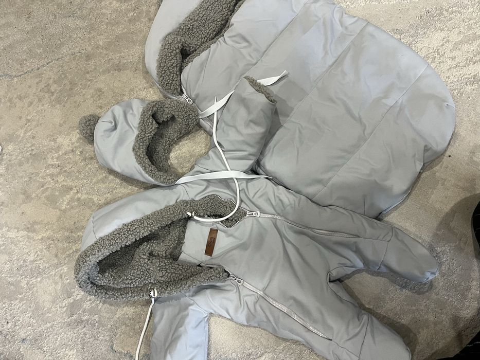 Зимний конверт-кокон с комбинезоном