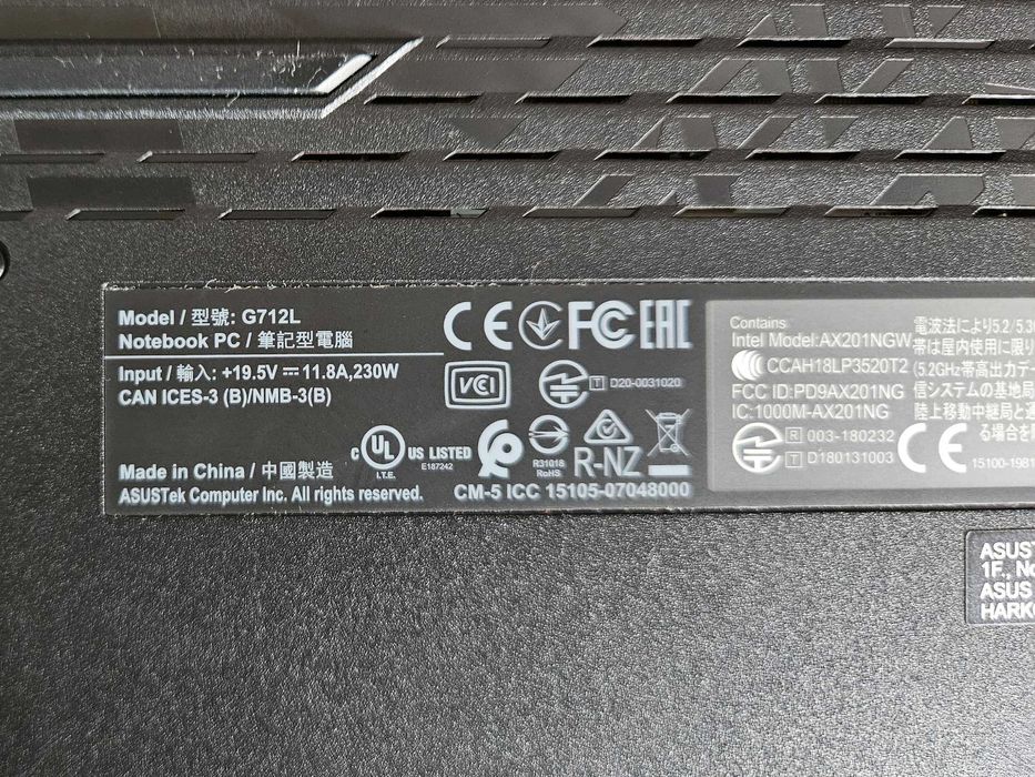 Laptop Gaming Asus ROG Strix G17 i7 / RTX 2060 / 32GB RAM / 144Hz