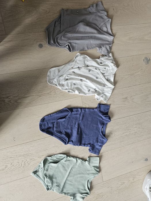 Лот 8 бодита и 3 ромпъра H&M,Minoti 68см 6м, блузи с дълъг ръкав