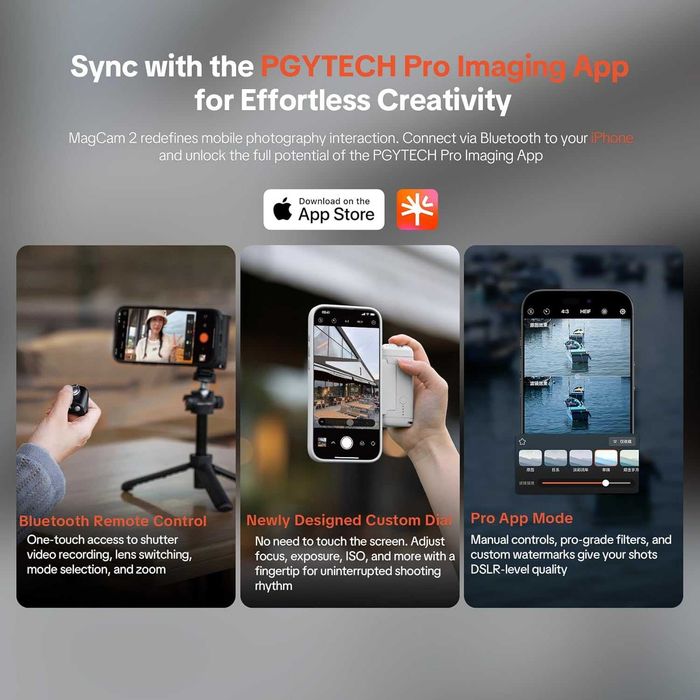 Магнитен грип за телефон PGYTECH MagCam 2