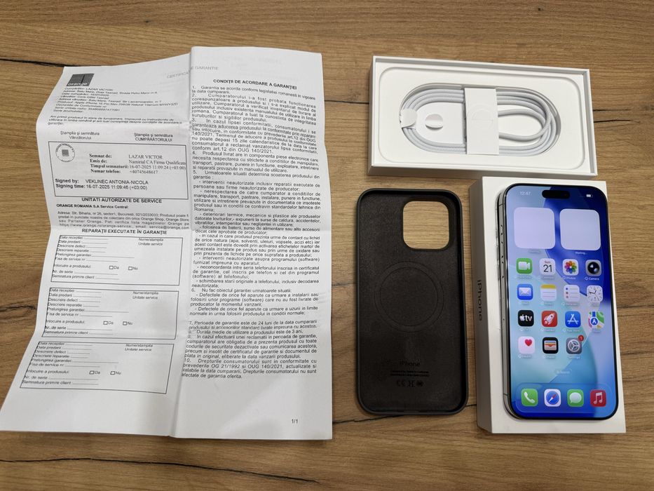 Iphone 16 Pro Max 256 GB garantie Orange
