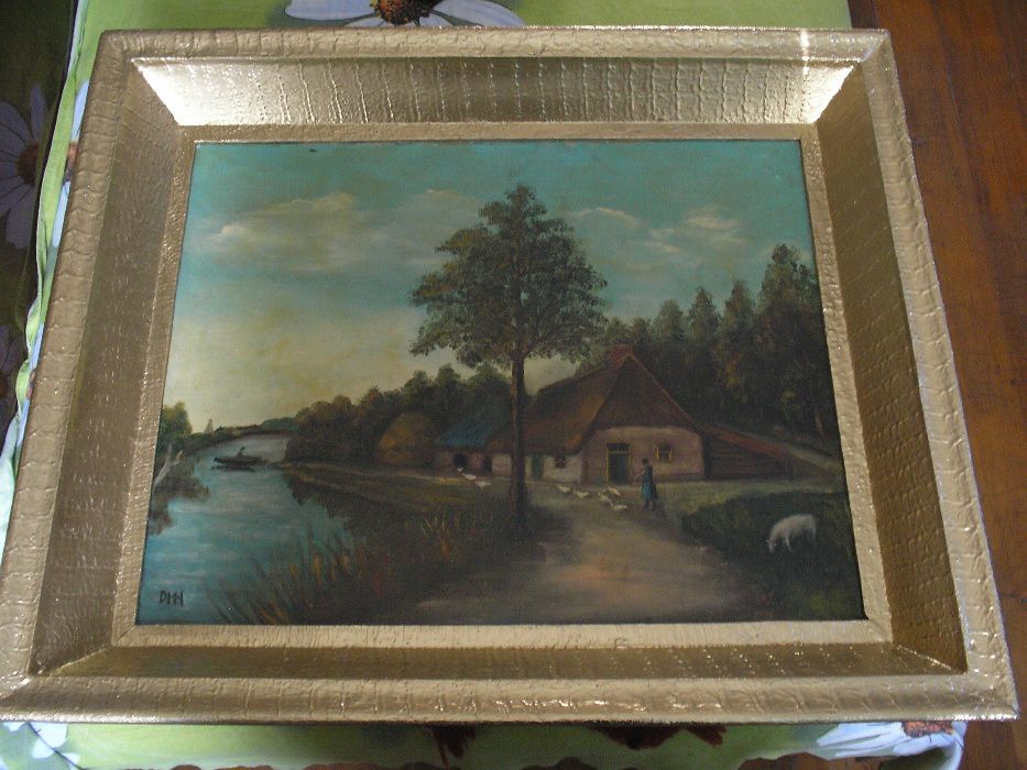 Продавам старинна нидерландска или немска картина с подпис на художник