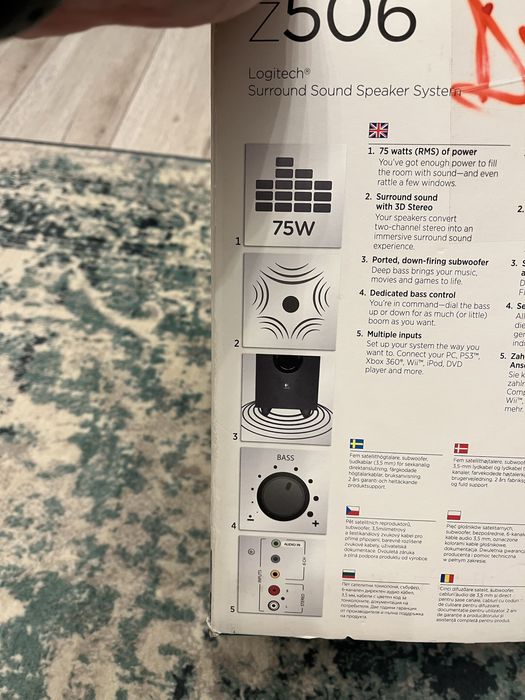 Sistem audio Logitech 5.1 + adaptor Bluetooth