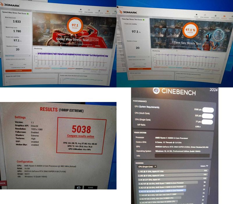 Palit 2060 super 8 GB/Asus tuf 3060 12 GB/