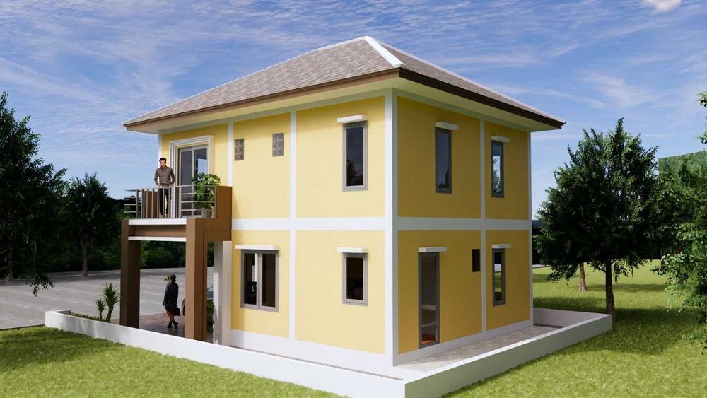 НА ИЗПЛАЩАНЕ - Двуетажна сглобяема къща с 4 спални, 160 кв. м