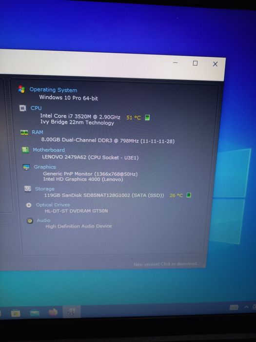 Laptop intel i7 ,ssd128,Ram 8gb ,baterie noua