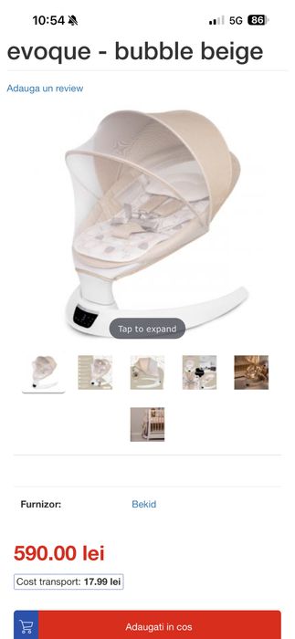 Leagan electric bebelusi Appekids nou