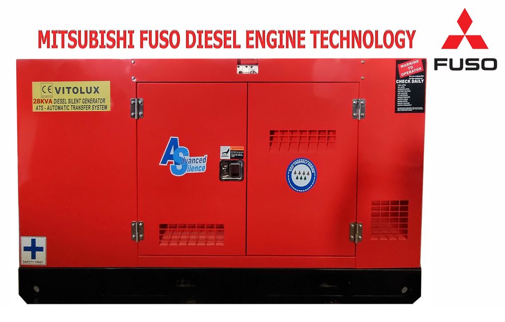 28 КVA / 22 KW Шумозаглушени ТРИФАЗНИ Генератори с Дизелов Двигател
