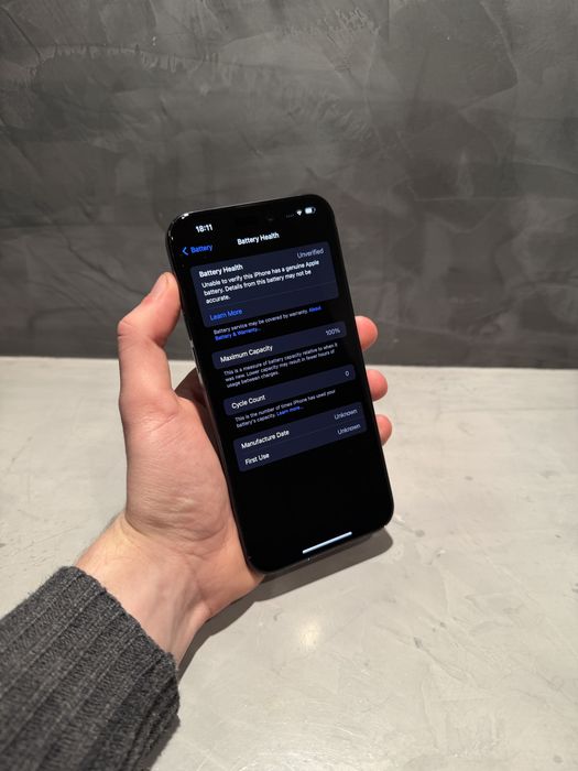 100% battery! КАТО НОВ Iphone 15 Pro Max Blue Titanium