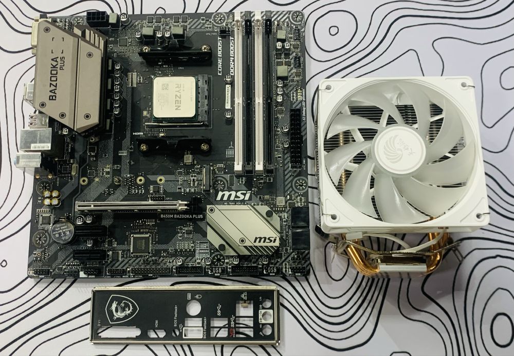 Готовый комплект B450M Bazooka / Ryzen 5 3600 / Башня