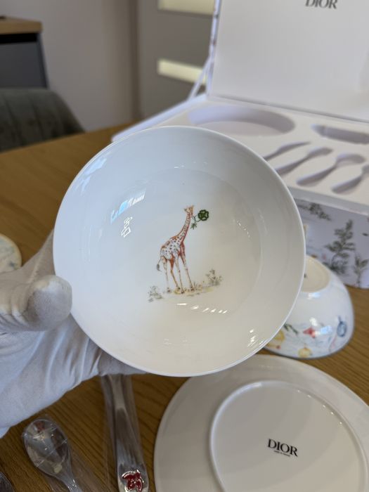Christian Dior My First Dinner Set Toile de Jouy детски сет комплект за хранене