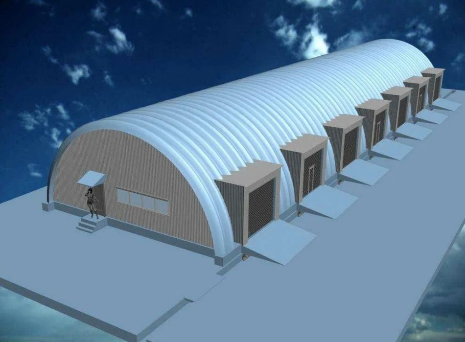 Строительство ангаров, ангар безкаркасный