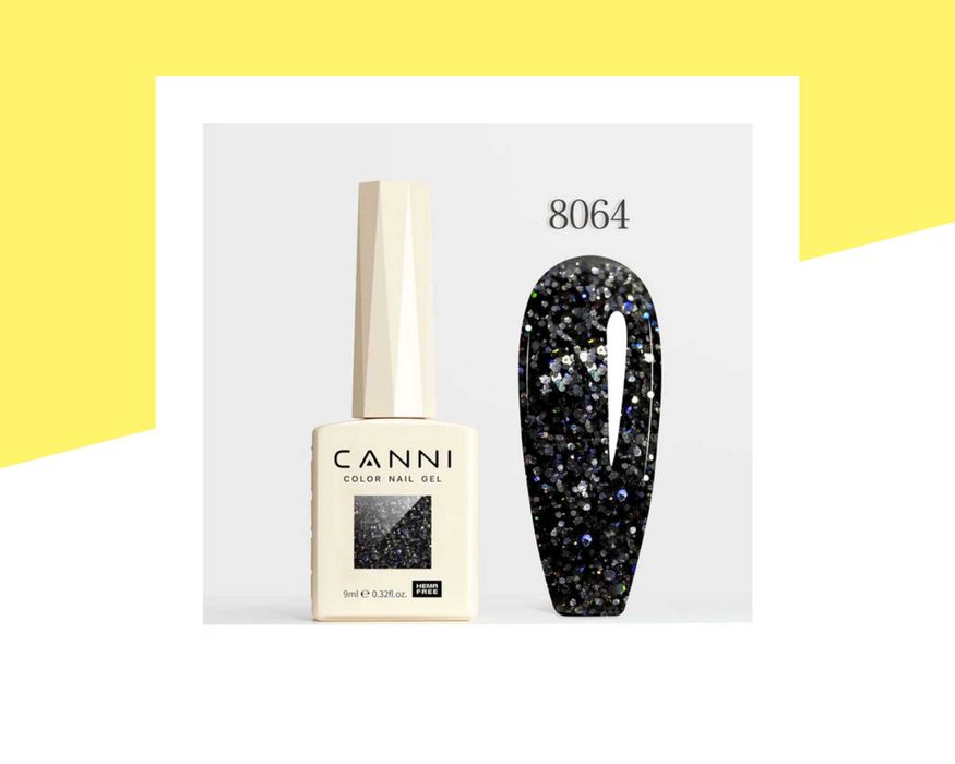 Професионален хипоалергенен гел лак серия Diamond Glitter CANNI – 9 мл