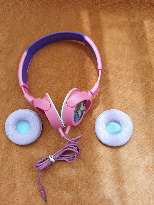 Jucarie - Casti audio - inorog roz pentru fetite, mufa jack 3,5 mm