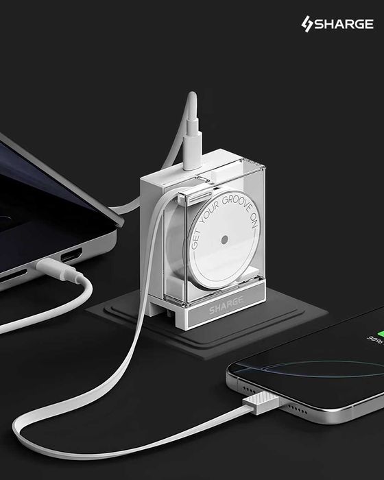 Зарядный адаптер Sharge Retractable 65