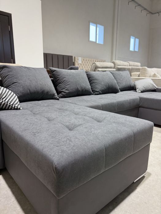 Coltar extensibil U, spatios, cu lada de depozitare, nou- IMPORT DE