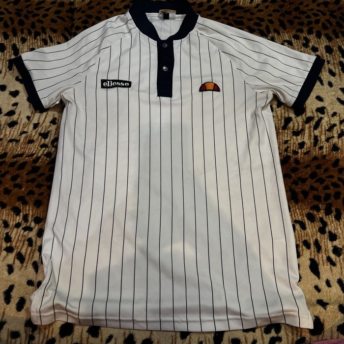 Оригинална мъжка риза Ellesse Pin-Stripe Polo Shirt