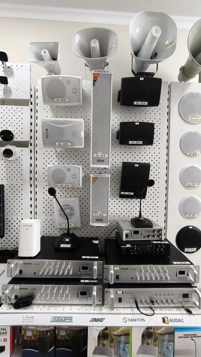 Настенные и Потолочные Колонки, Микрофон, Усилитель для Фоновой Музыки