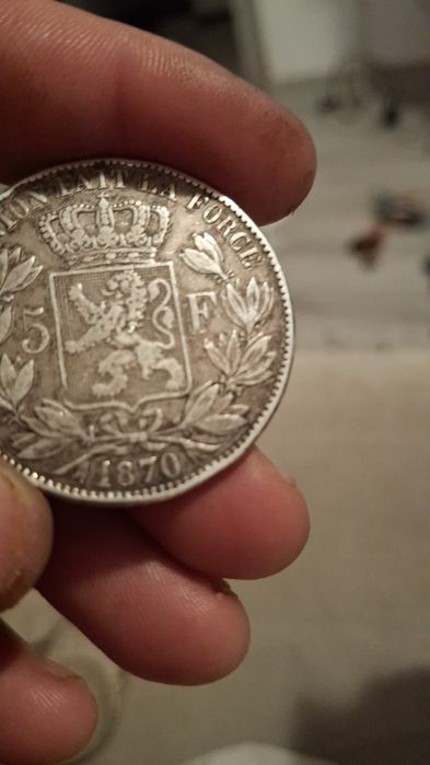 Monede belgia și franta argin 1870 1874  an