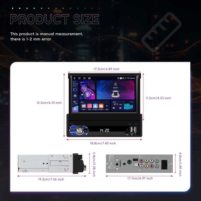 Мултимедия плеър единичен дин навигация за кола автомобил Android 1DIN