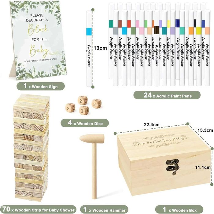 Комплект 101 забавни игри за бебешко парти с 2 начина за игра