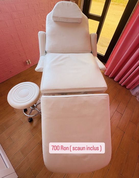 Pat cosmetica masaj gene + scaun Alb