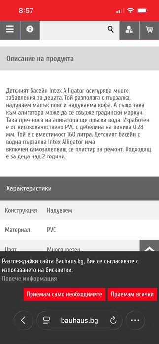 Детски надуваем басейн