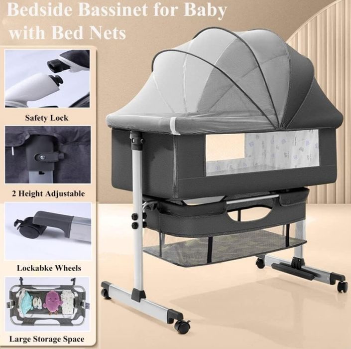 Patut bebelusi 3 in 1 Senmase GRI IN/Otel carbon