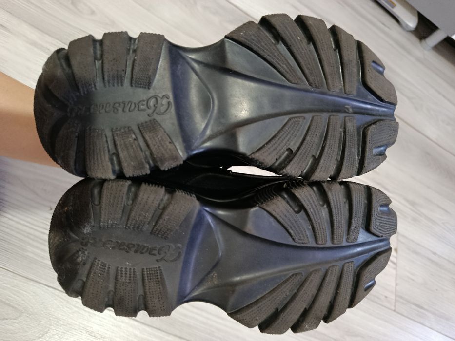 Adidași negri înalți platforma Punk Rock Goth Altercore mărimea 37