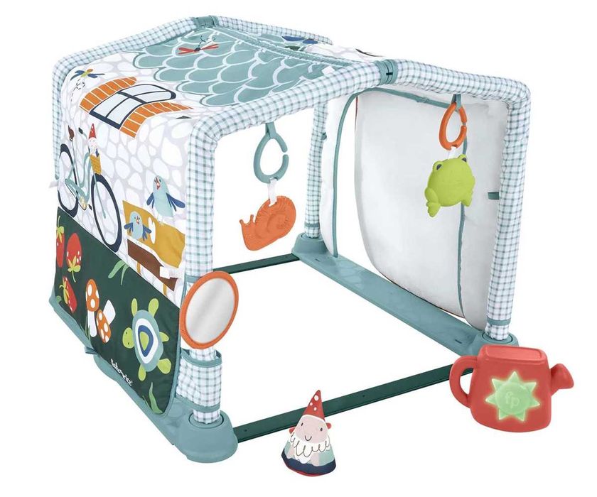 Активна гимнастика 3 в 1 Fisher Price Пълзи и играй Постелка с къщичка