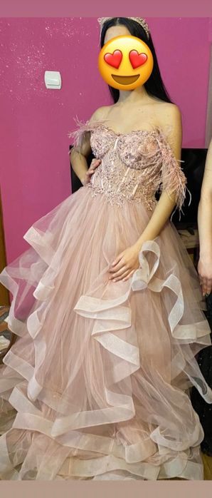 Официална бална рокля стил принцеса с корсет