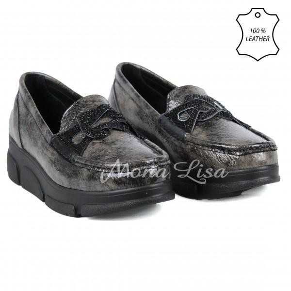 Дамски обувки естествена кожа. Обувани 2 пъти.