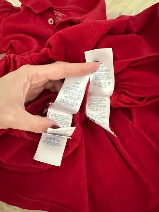 Ralph Lauren bebe lot 3 rochii rosu turcoaz bumbac