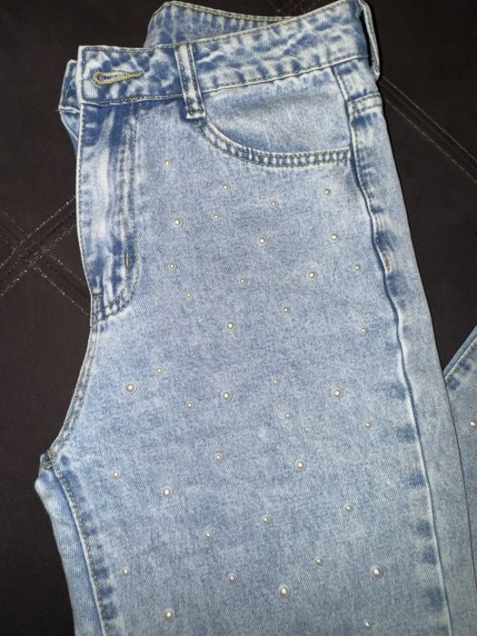 Дънки с перли - размер S