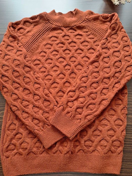 Блуза кафява с шарка