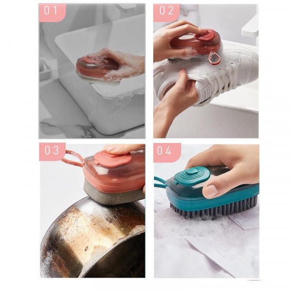 Четка с контейнер за препарати - за пране на килими